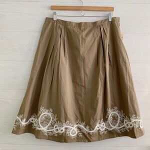 Coldwater Creek, embroidered skirt